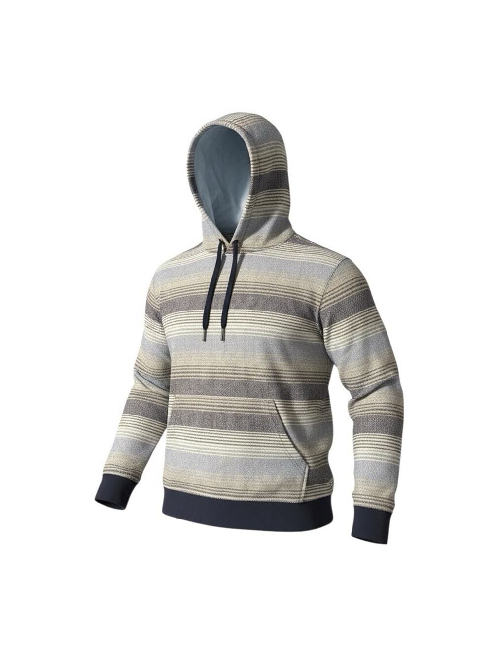 Quiksilver Hoodie Skyway Men's L Blue Striped New With Tags